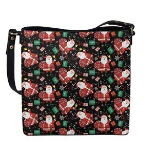 X-Mas Santa Claus Puzzle B Crossbody Bag Large Capacity Pu -_-